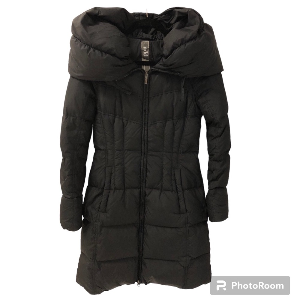 add HOODED LONG DOWN JACKET Wmn’s 0 (small) with multi-function hood/down collar